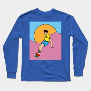 Retro Skateboarder Long Sleeve T-Shirt